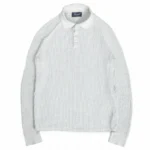 SWEET GREY RIBBED POLO