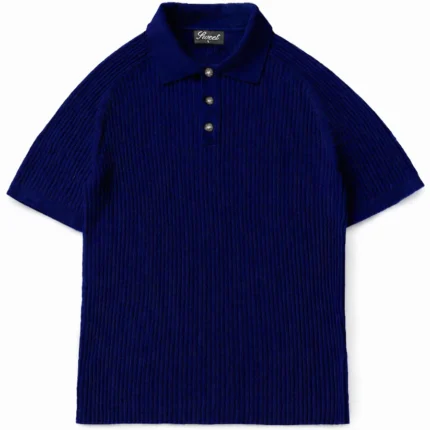 SWEET NAVY RIBBED POLO