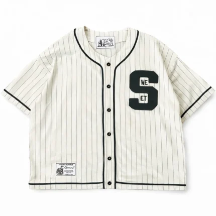SWEET PINSTRIPE JERSEY - WHITE