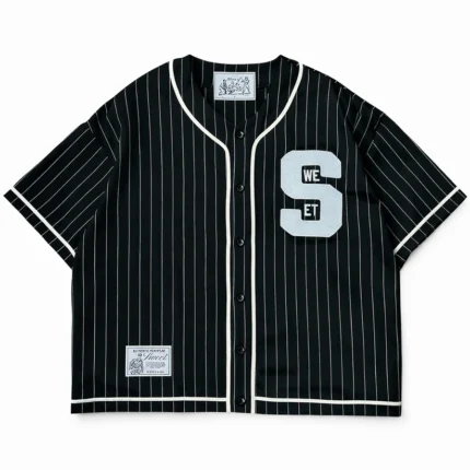 SWEET PINSTRIPE JERSEY - BLACK