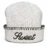 SWEET OFF-WHITE KNIT BEANIE